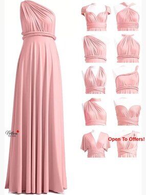 Infinity Wrap Convertible Bridesmaid Dress, Polyester Spandex Fabric, Multi-Way